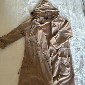 Be Cool Faux Suede Hooded Jacket